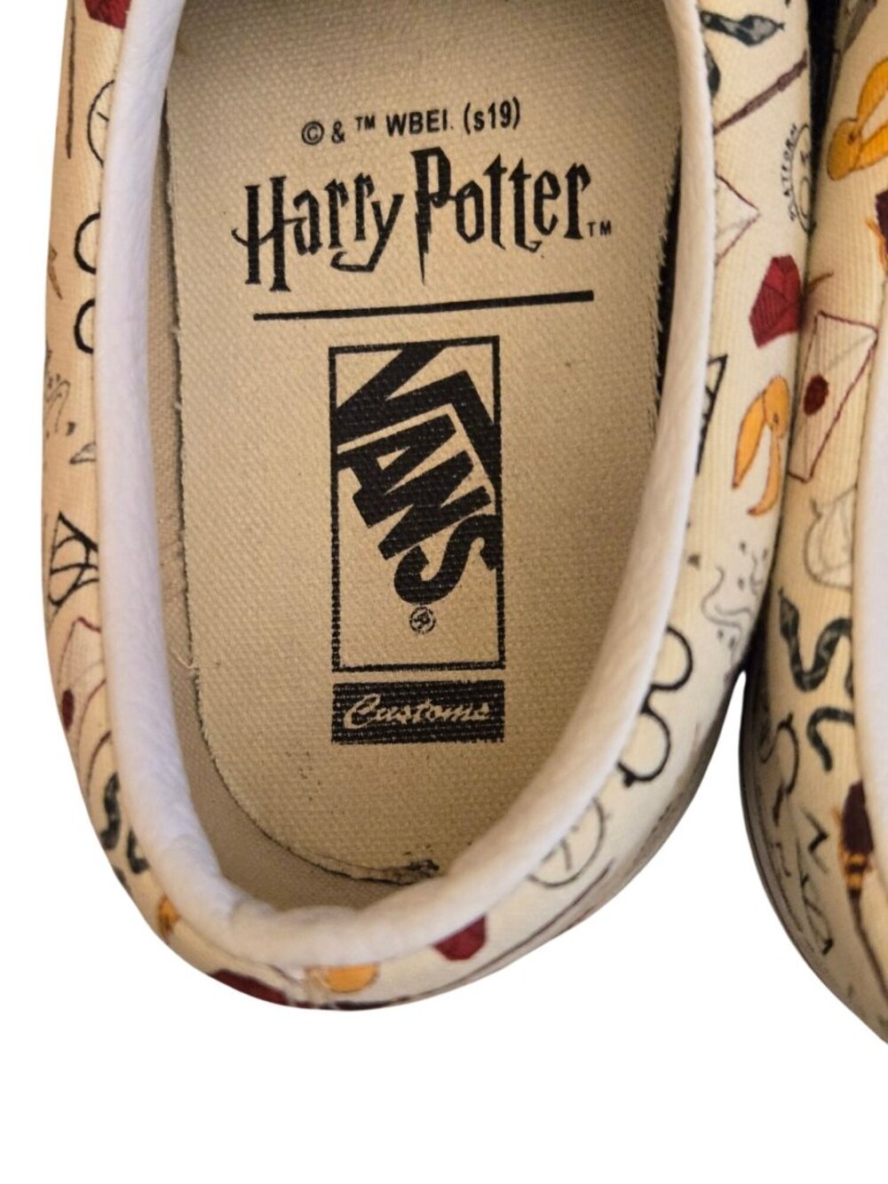 Vans X Harry Potter Era Cream Icon Sneakers All Over Print Size 8.5 Men / 10 Wom - Picture 7 of 9
